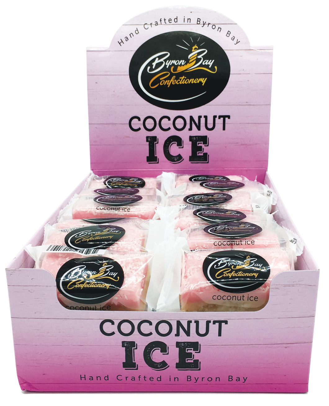 Byron Bay Confectionery Coconut Ice Bulk Retail Pack 36 x 40g